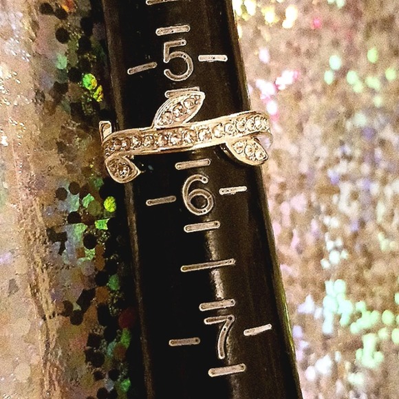 Leaves Ring Size 5.5 FAMILY TREE RING 925 Silver Simulated Diamond Family Dainty - Picture 11 of 11